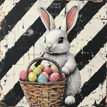 Easter Rabbit Sign, DCO-13228, Sign For Wreath, 10x10